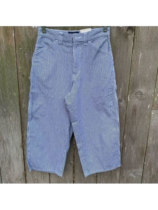 Austin Clothing Co. Denim - AUSTIN CLOTHING COMPANY striped denim cropped carpenter jean pants vintage style